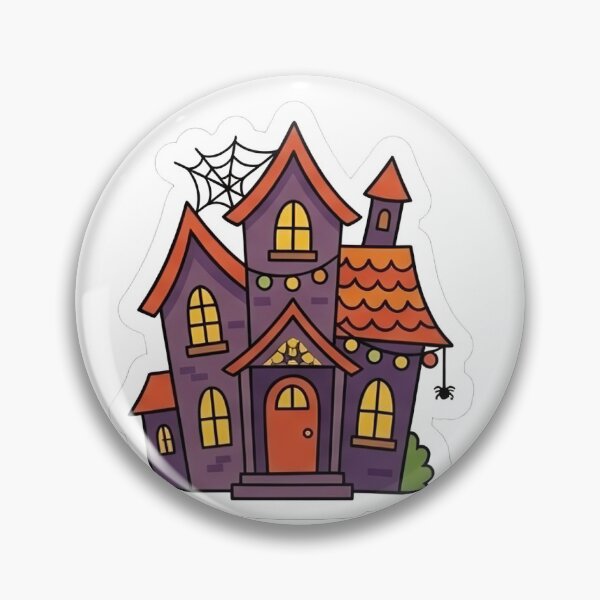Item preview, Spooky Halloween Haunted House Sticker Design designed and sold by Y&M.