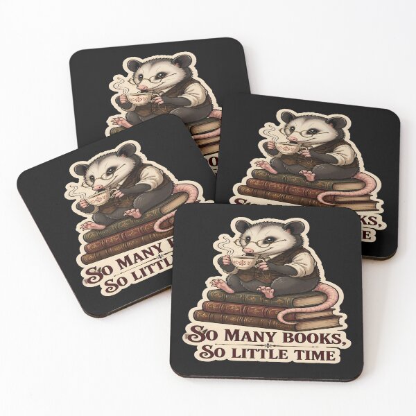 Item preview, So Many Books So Little Time Funny Opossum Bookworm designed and sold by PozivoPlus.