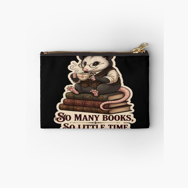 Item preview, So Many Books So Little Time Funny Opossum Bookworm designed and sold by PozivoPlus.