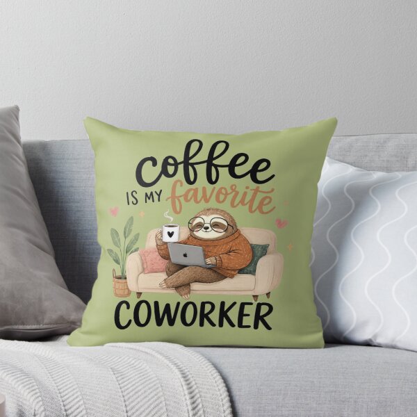 Item preview, Coffee is my Favorite Coworker funny sloth designed and sold by aponwao.