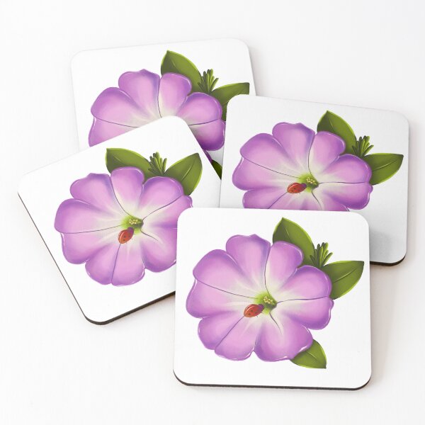 Item preview, Ladybug looking inside a petunia flower designed and sold by AnaGeorgiana.