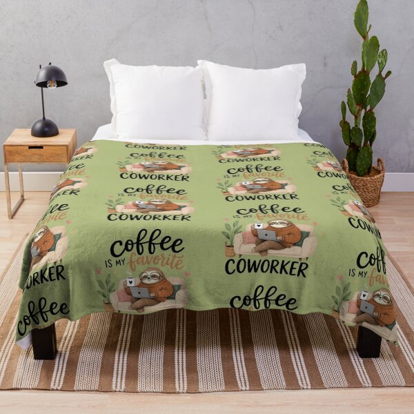 Item preview, Coffee is my Favorite Coworker funny sloth designed and sold by aponwao.