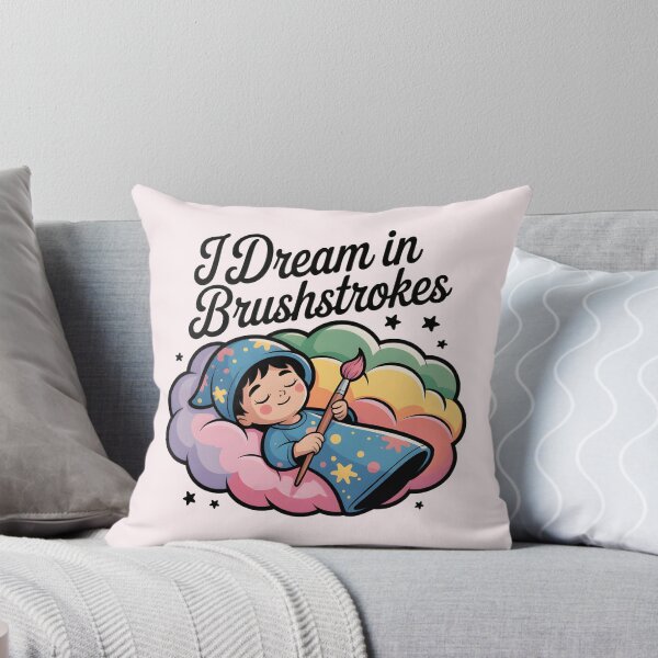 Item preview, I Dream in Brushstrokes – Dreamy Artist Quote and Painting Inspiration designed and sold by Jollys-ArtShop.