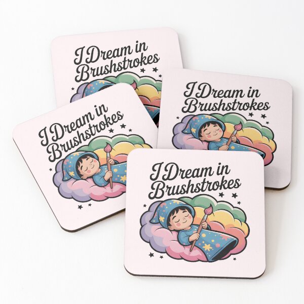 Item preview, I Dream in Brushstrokes – Dreamy Artist Quote and Painting Inspiration designed and sold by Jollys-ArtShop.