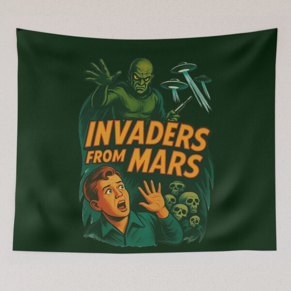 Item preview, Invaders From Mars – Retro 1950s Sci-Fi Horror Comic Art designed and sold by CineVault.