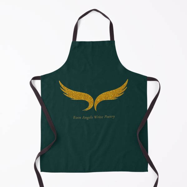 Item preview, Even Angels Write Poetry-Artistic Brushstroke gold wings designed and sold by PoeticWorld1.