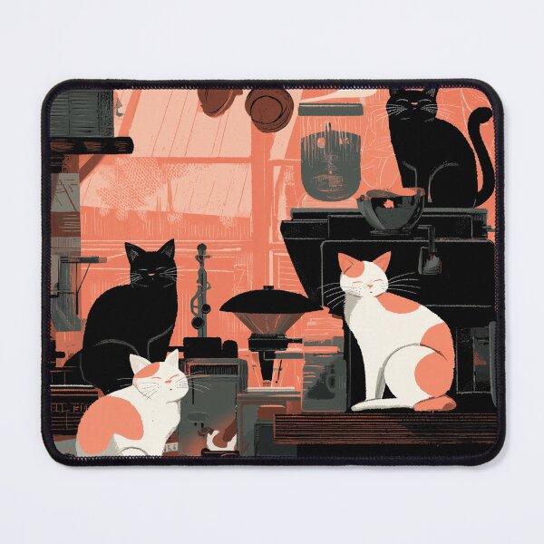 Item preview, Japanese Cat Cafe | Retro Lofi Style Art Print designed and sold by Tokyo-Punch.