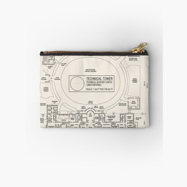 Item preview, Architectural Floor Plan White House Technical Drawing Line Art designed and sold by hepopatterns.
