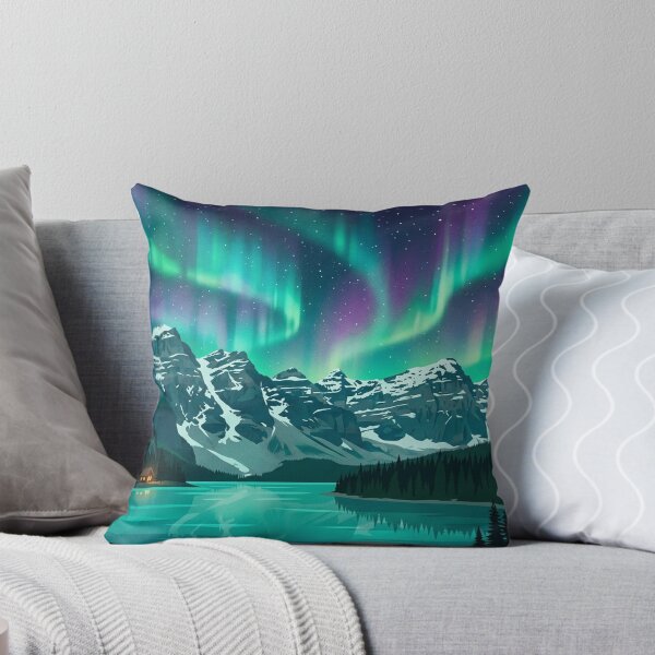 Item preview, Alberta Rockies Northern Lights - Banff Travel Poster designed and sold by Sentient Cyborg Solutions.