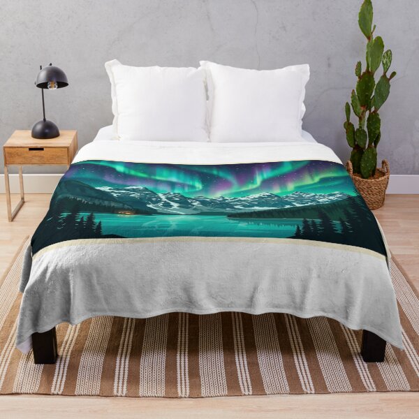 Item preview, Alberta Rockies Northern Lights - Banff Travel Poster designed and sold by Sentient Cyborg Solutions.