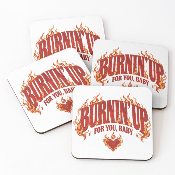 Item preview, Burnin Up for You Baby Flaming Heart Retro Rock designed and sold by Ansitalo.