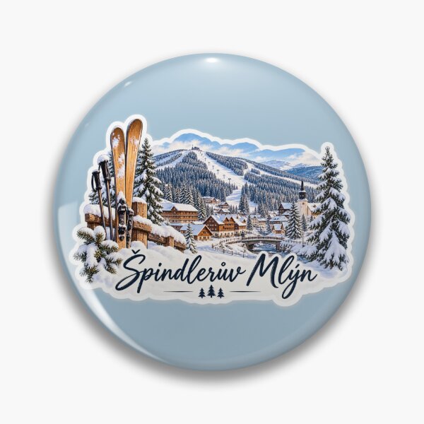 Item preview, Spindleruv Mlyn Czech Republic Winter Ski Resort Travel Art designed and sold by GusiaTreasures.