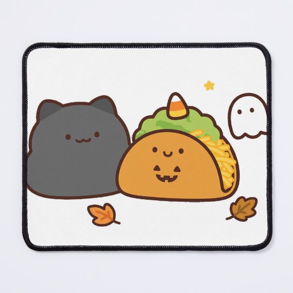 Item preview, Cute Black Cat Ghost Spooky Taco Halloween Kawaii Sticker designed and sold by xiaoxiaochibi.