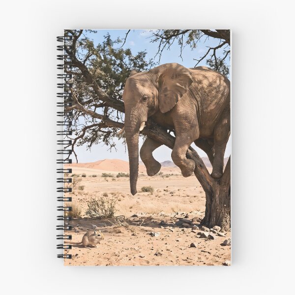 Item preview, The Scared Elephant - Funny Tree Climbing Safari Animal Art designed and sold by TeeBeeDesigns.
