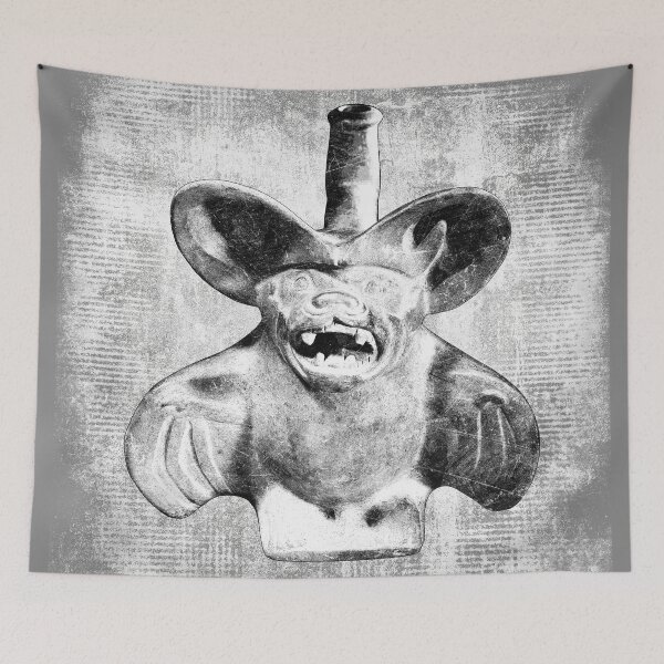 Item preview, Ancient Bat Deity Vessel Pre-Columbian Ceramic Artifact designed and sold by Ghoul Enterprises.