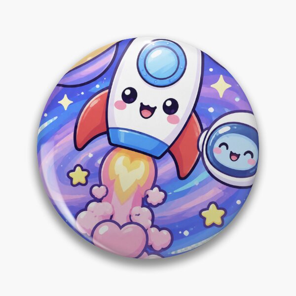 Item preview, Cute Kawaii Rocket Ship Space Travel designed and sold by porchswings.