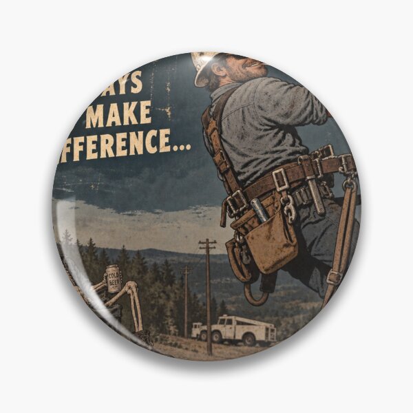 Item preview, electricity kills - Vintage Lineman Dark Humor designed and sold by SRV Shop ⭐⭐⭐⭐⭐.