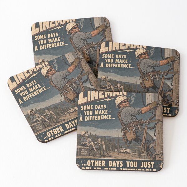 Item preview, electricity kills - Vintage Lineman Dark Humor designed and sold by SRV Shop ⭐⭐⭐⭐⭐.