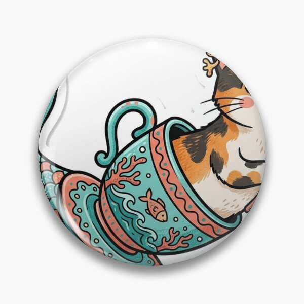 Item preview, Calico Cat Mermaid Coffee designed and sold by OddLittleGoods.