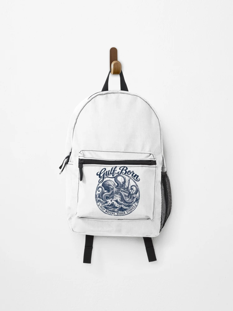 Thumbnail 1 of 3, Backpack, Octopus Fishing Boat designed and sold by ROUX-ART.