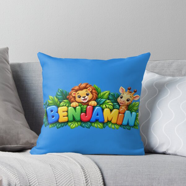 Item preview, Benjamin Jungle Friends – Cute 3D Safari Animals Name Art designed and sold by HO•Designs.