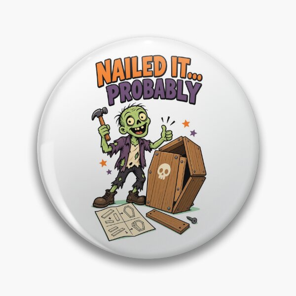 Item preview, Nailed It Probably Funny Zombie Coffin Halloween DIY Design. designed and sold by The-T-In-Retro.
