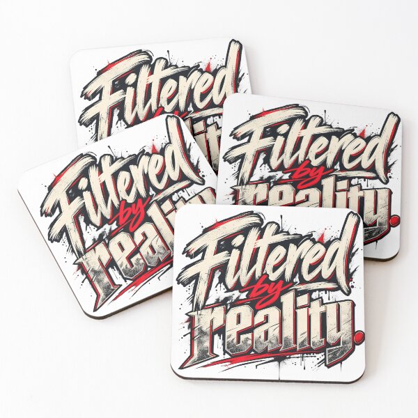 Item preview, Filtered By Reality Bold Streetwear Typography – Grunge Urban Graffiti Lettering, Edgy Cyberpunk Street Art Graphic, Anti Social Media Authenticity Statement, Distressed Skater Aesthetic Design designed and sold by Vivaan Studio.