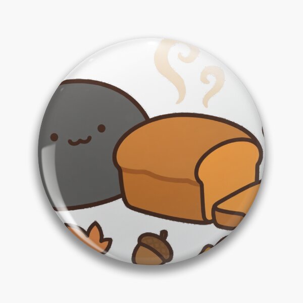Item preview, Cute Black Cat Ghost Pumpkin Bread Fall Kawaii Sticker designed and sold by xiaoxiaochibi.