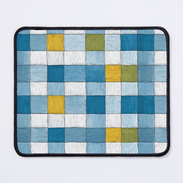 Item preview, Yellow and Blue Gingham Check Pattern in Cute Storybook Style designed and sold by Boddicca.