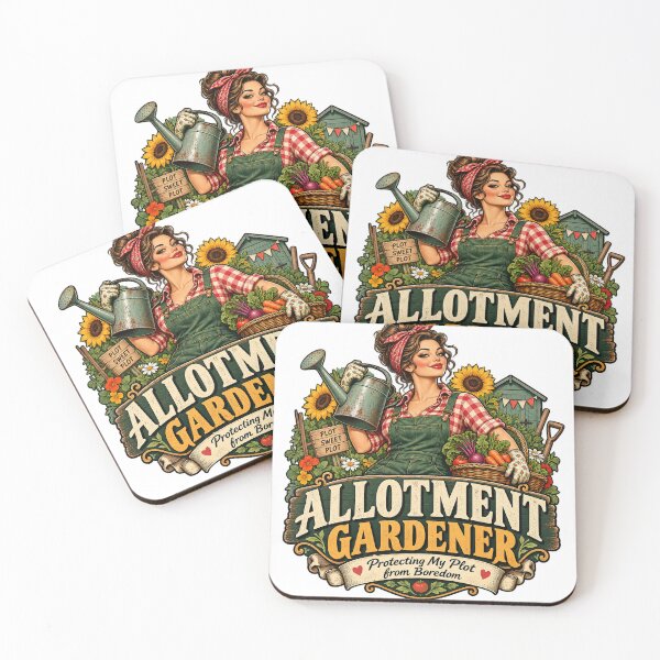 Item preview, Allotment Gardener – Retro Woman with Watering Can designed and sold by JanuszJarowicz.
