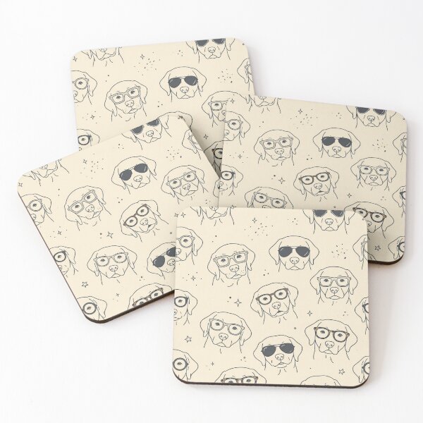 Item preview, Labradors with Glasses - Funny Pattern of Intellectual and Beach Dogs designed and sold by Goodthingstree.