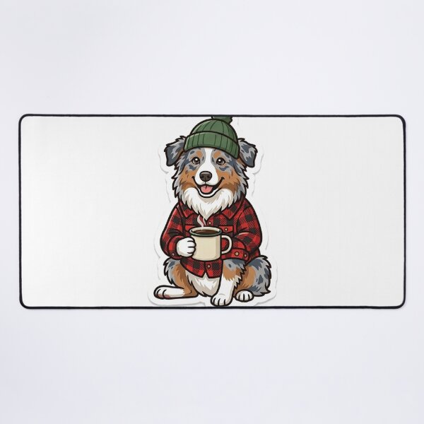 Item preview, Australian Shepherd Lumberjack Coffee designed and sold by OddLittleGoods.