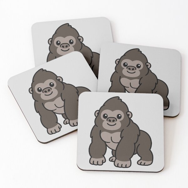 Item preview, Cute Cartoon Gorilla designed and sold by WildlifeDoodle.