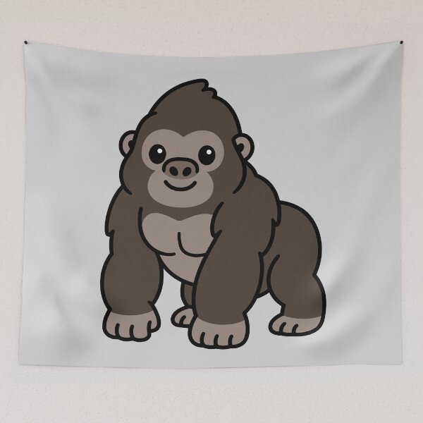 Item preview, Cute Cartoon Gorilla designed and sold by WildlifeDoodle.