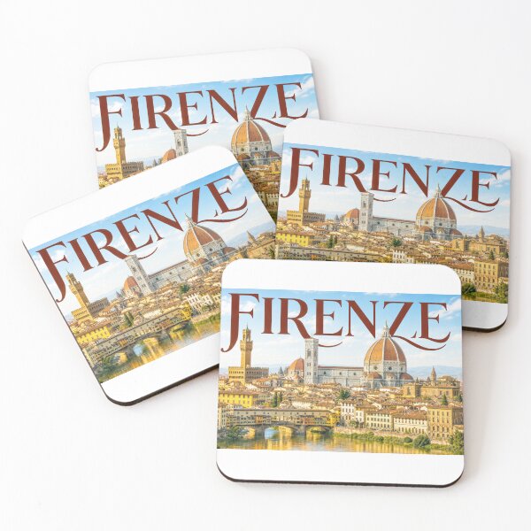 Item preview, Florence Italy Scenic Landscape – Stunning Tuscany Sunset, Duomo Cathedral & Ponte Vecchio Travel Art designed and sold by GoodPlaceToShop.