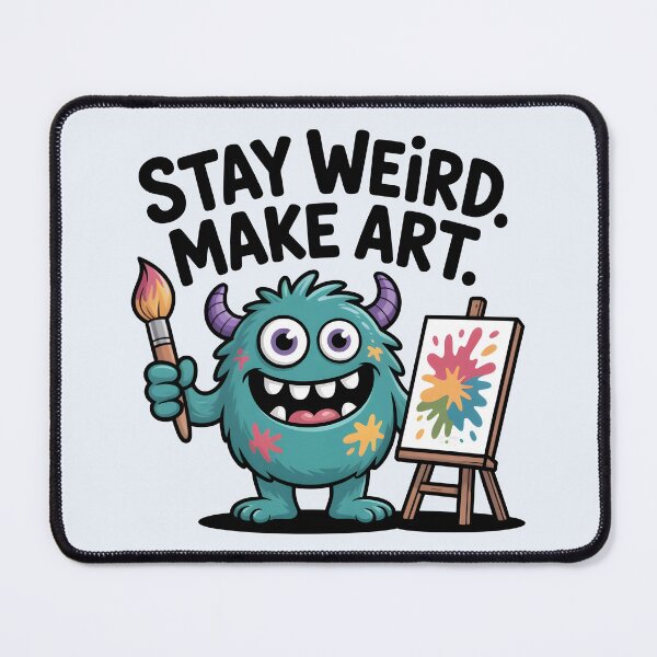 Item preview, Stay Weird, Make Art – Funny Monster Artist and Creative Quote designed and sold by Jollys-ArtShop.