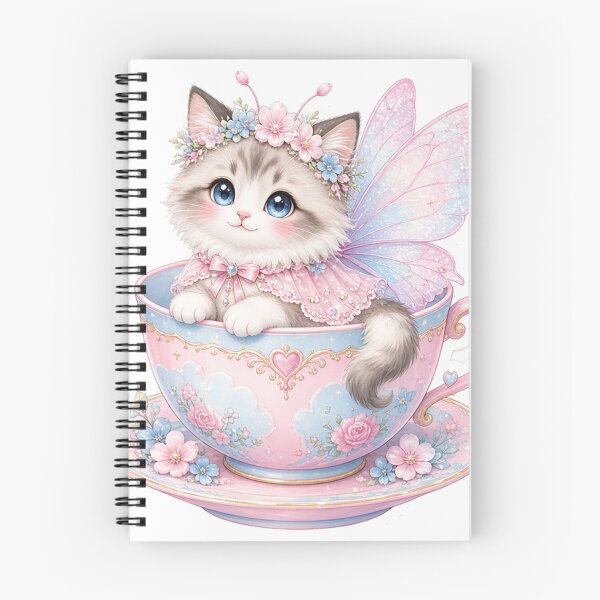 Item preview, Ragdoll Cat Fairy in a Teacup designed and sold by OddLittleGoods.