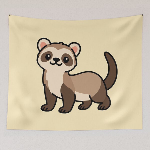Item preview, Cute Cartoon Ferret designed and sold by WildlifeDoodle.