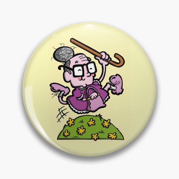 Item preview, Feisty Granny Leaping With Cane designed and sold by Adrian11Blake.
