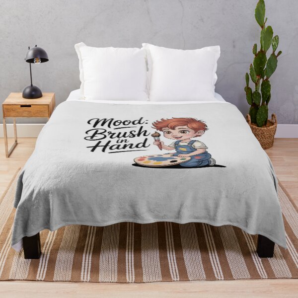 Item preview, Mood: Brush in Hand – Funny Artist Life and Painting Quote designed and sold by Jollys-ArtShop.