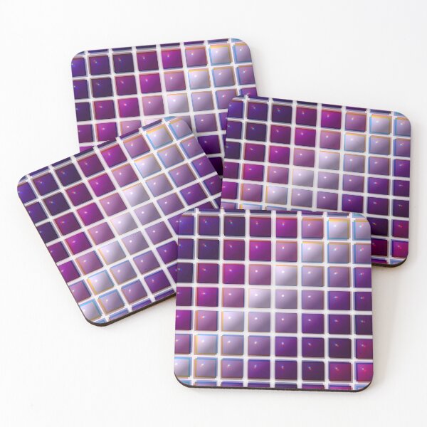 Item preview, Purple Neon Grid Abstract Geometric Pattern designed and sold by Vivid Illusions.