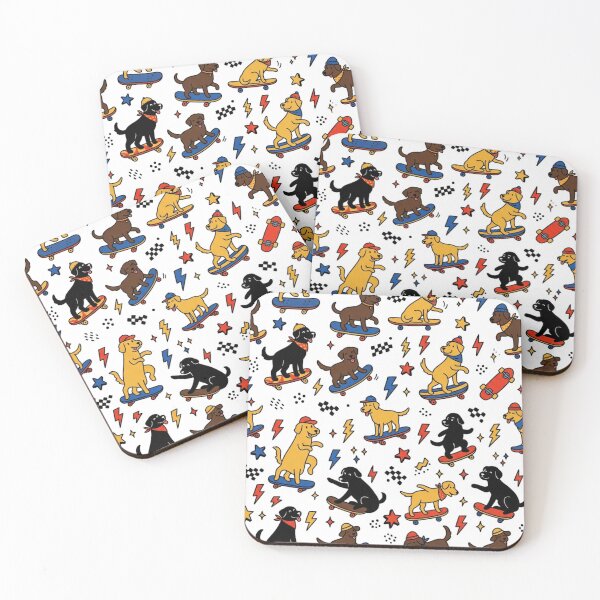 Item preview, Skater Dogs - Funny Pattern of Labradors on Skateboards Urban Style designed and sold by Goodthingstree.