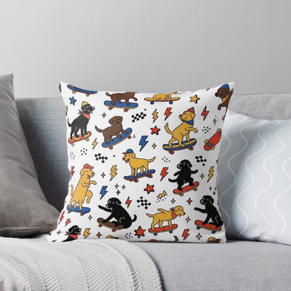 Item preview, Skater Dogs - Funny Pattern of Labradors on Skateboards Urban Style designed and sold by Goodthingstree.