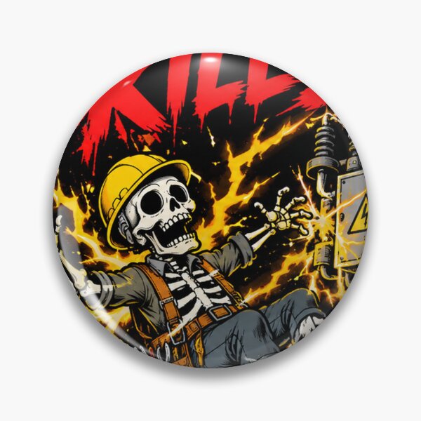 Item preview, electricity kills - Vintage Lineman Dark Humor designed and sold by SRV Shop ⭐⭐⭐⭐⭐.