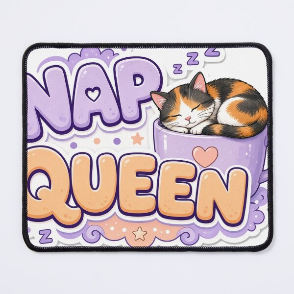 Item preview, Nap Queen Calico Cat Mug designed and sold by OddLittleGoods.