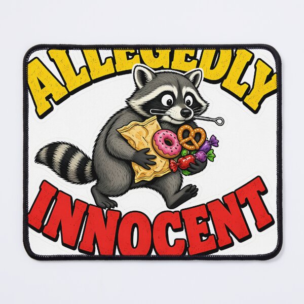 Item preview, Allegedly Innocent Raccoon Snack Thief designed and sold by GSideArtStore.