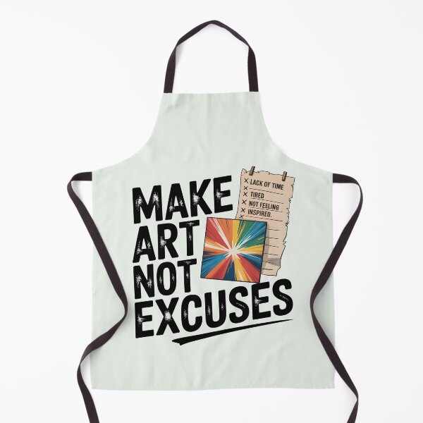 Item preview, Make Art, Not Excuses – Inspirational Artist Quote and Creative Motivation designed and sold by Jollys-ArtShop.
