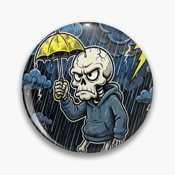 Item preview, Under The Weather Funny Rainy Skeleton designed and sold by MojoHill.