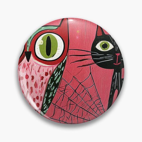 Item preview, Celebrate Halloween with a Colorful Owl, Mysterious Black Cat, Spooky Spider Web and Glowing Pumpkin designed and sold by OlfactoART Studio.