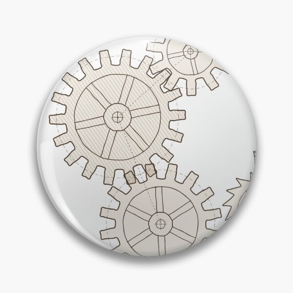 Item preview, Vintage Gears Mechanism - Mechanical Engineer Sketch designed and sold by Decorta.